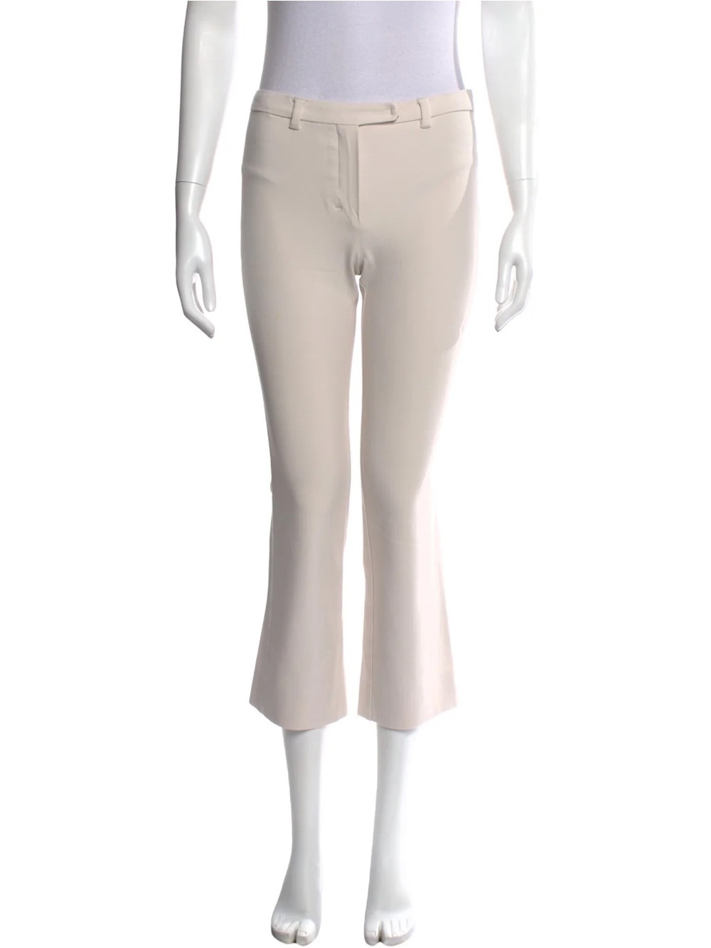 MaxMara Cream Cropped Flare Pants